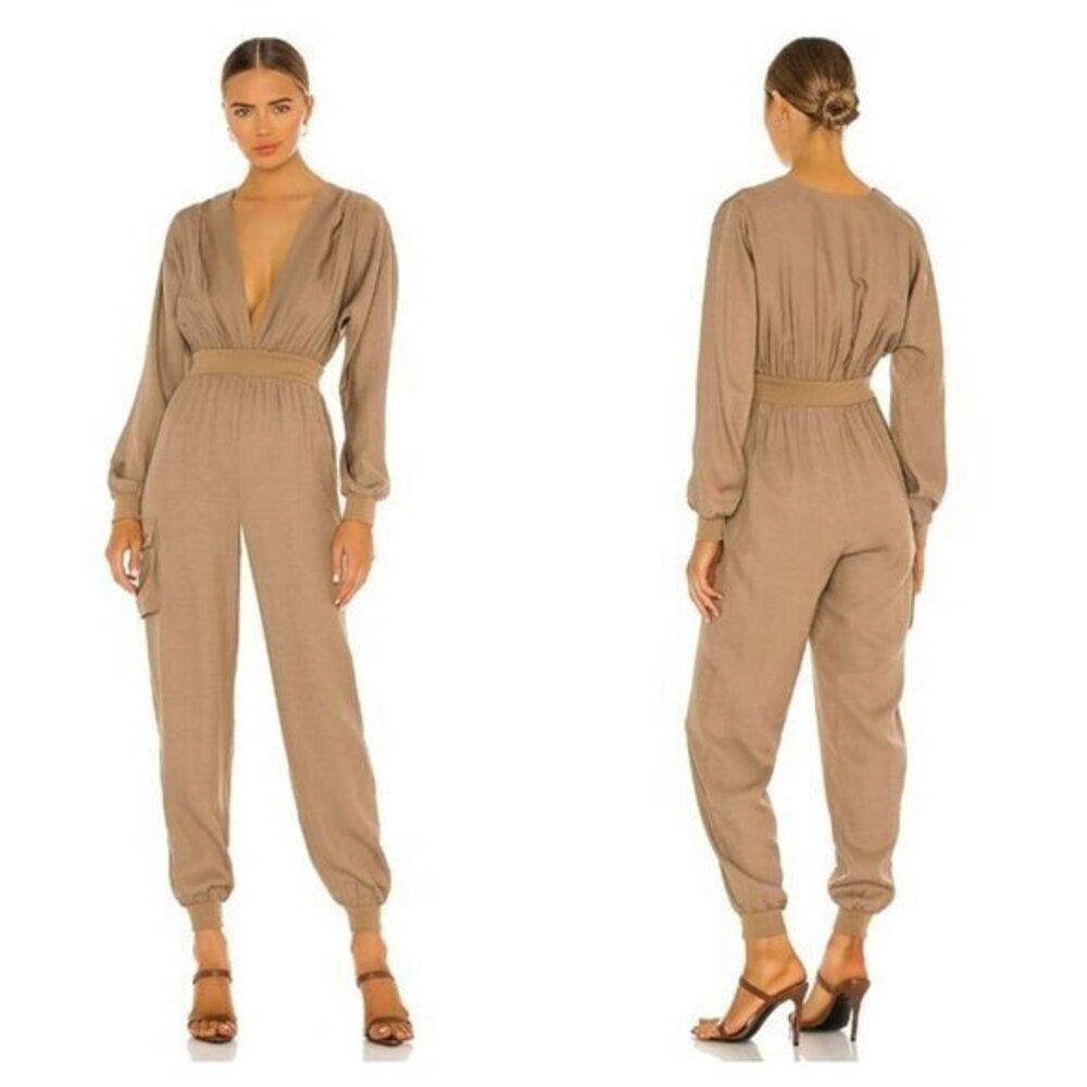 Michael Costello xREVOLVE Dolman Sleeve Jumpsuit - Camel